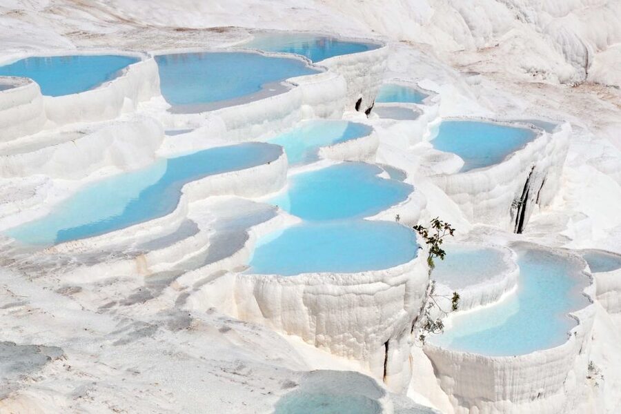 Antalya: Pamukkale Hot Springs & Hierapolis Small Group Tour - Temple of Apollo, Domitian’s Gate, and the necropolis walk