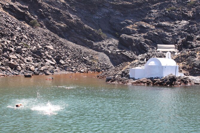 Santorini - Volcano and Hot springs Boat Trip with Bus Transfer - The order of stops: swim first, hike second, and how to prepare