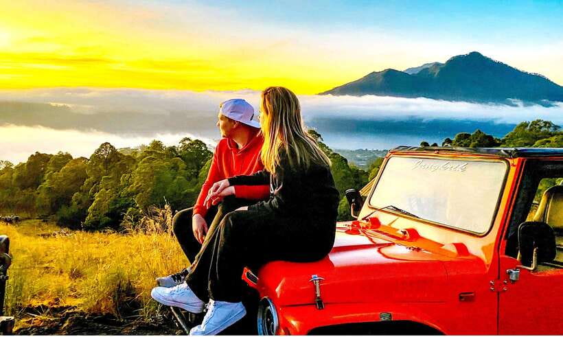 Ubud: Mount Batur Jeep Sunrise, Hot Spring in one day - After sunrise trek: crater views and volcanic ground