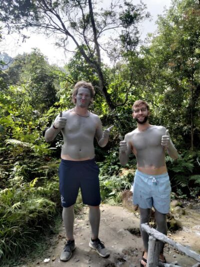 Volcano, Hot Spring, Mud Bath & Tea plantation all included - Kawah Putih and the White Crater viewpoint hike (tea up top, views down below)