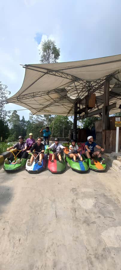 Volcano, Hot Spring, Mud Bath & Tea plantation all included - Glamping Lakeside Rancabali: lunch with a lake break and go-kart time